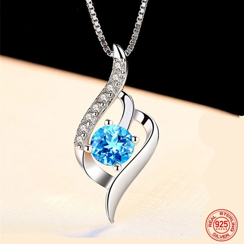 Azure Spark Sterling Bridal Necklace Ν3320