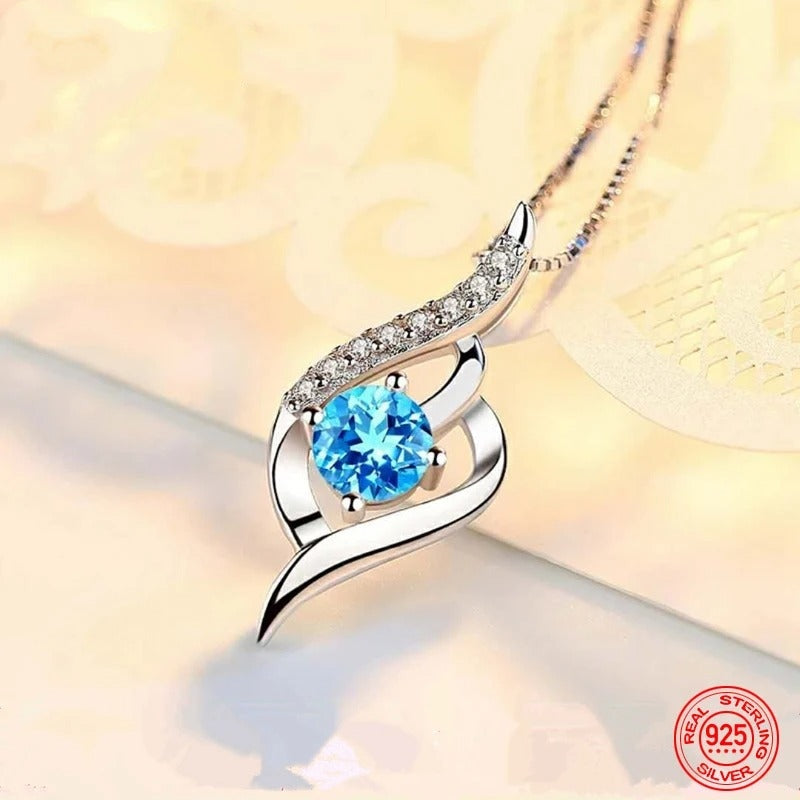 Azure Spark Sterling Bridal Necklace Ν3320