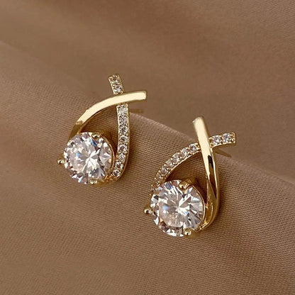 Chic Cross Accent Earrings Ε1459