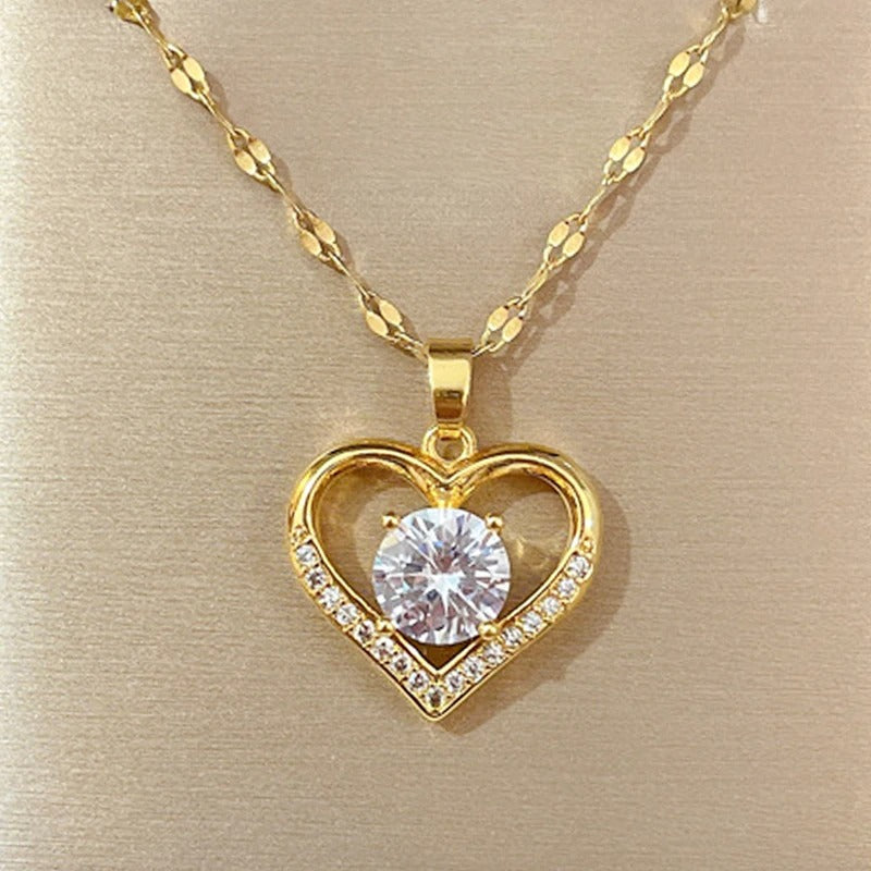 Romantic Heart Charm Necklace rhcn3827