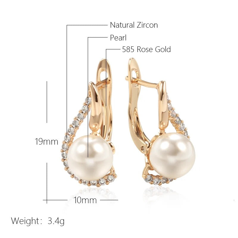 Radiant Pearl Rose Gold Drops rprd9012