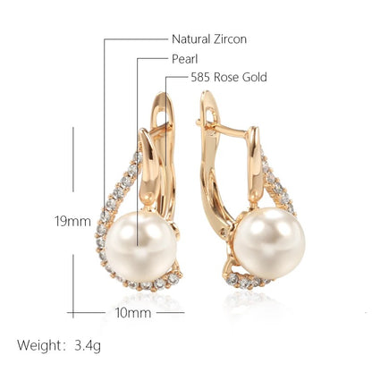 Radiant Pearl Rose Gold Drops rprd9012