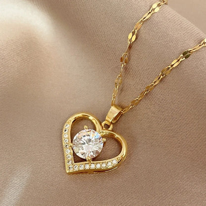 Romantic Heart Charm Necklace rhcn3827