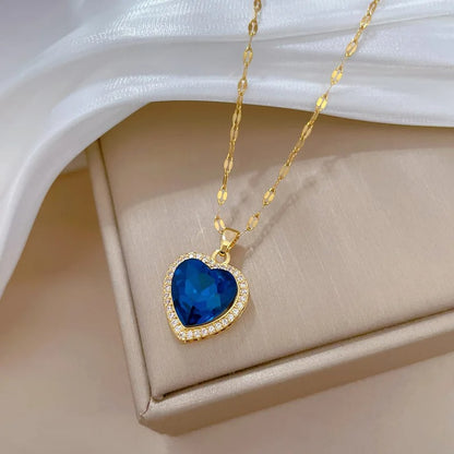 Blue Heart Radiance Necklace Ν3781