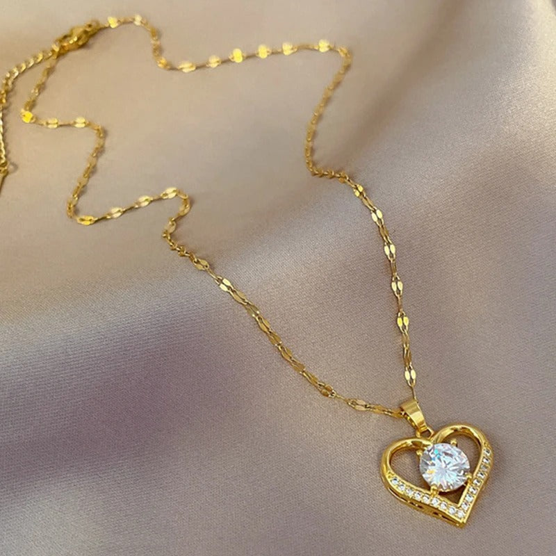 Romantic Heart Charm Necklace rhcn3827