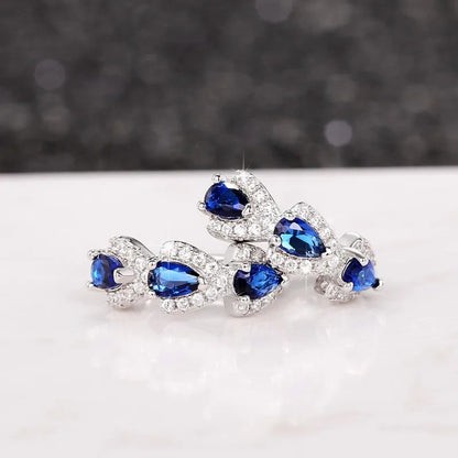 Sapphire Shine Luxury Hoop Earrings sslh3019