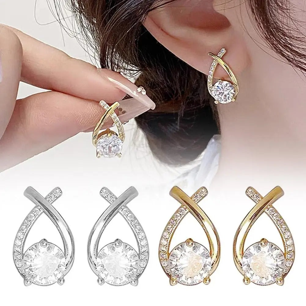 Chic Cross Accent Earrings Ε1459