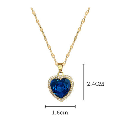 Blue Heart Radiance Necklace Ν3781